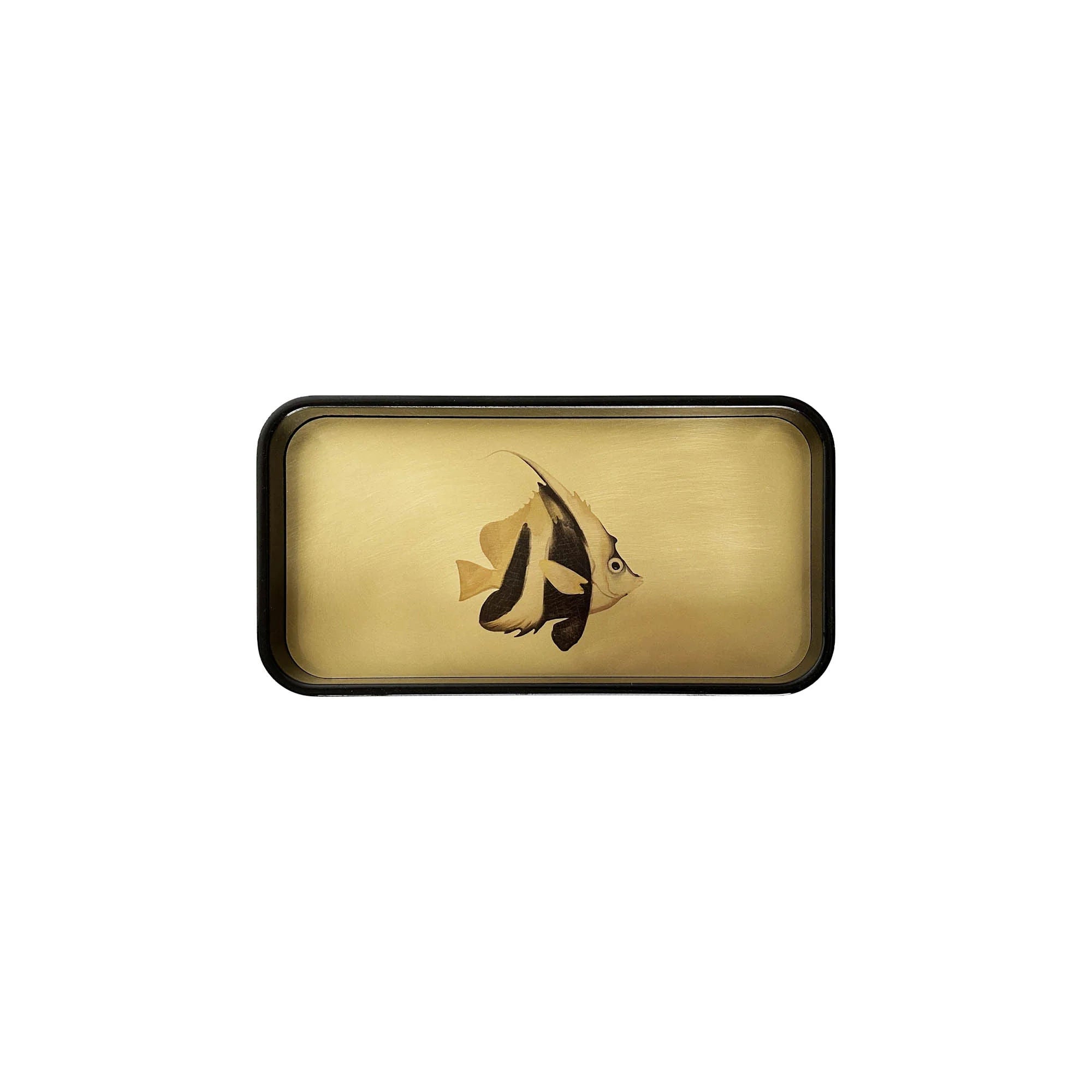 Small shiny brass Fish tray