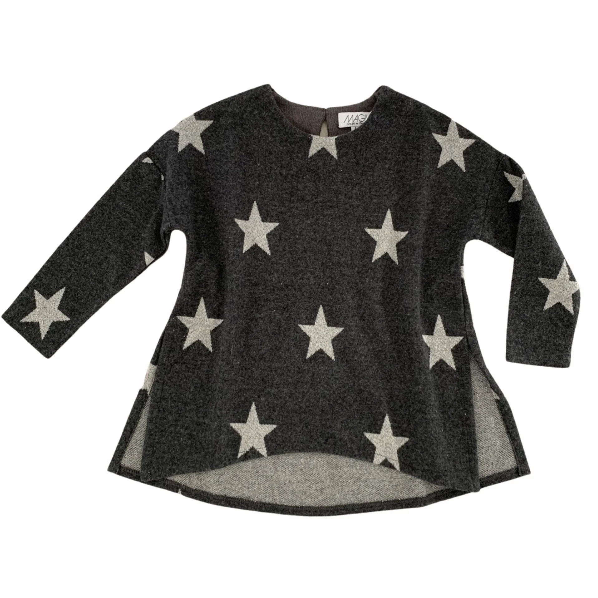 MAXI MAGLIA IN FELPA STELLE