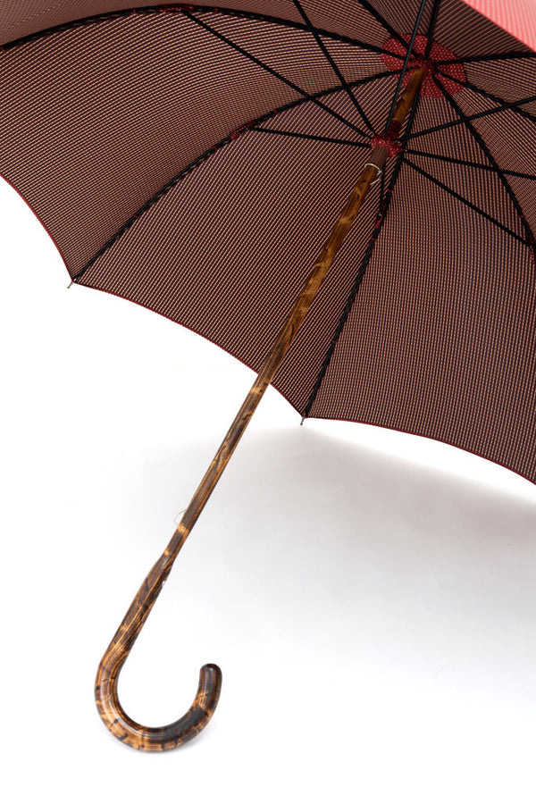 Mario Talarico red polka dot hickory wood umbrella