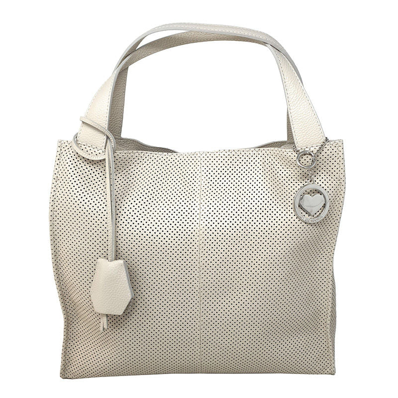 Women's Handbag Shopper Perforated Leather - Volterra K005. 