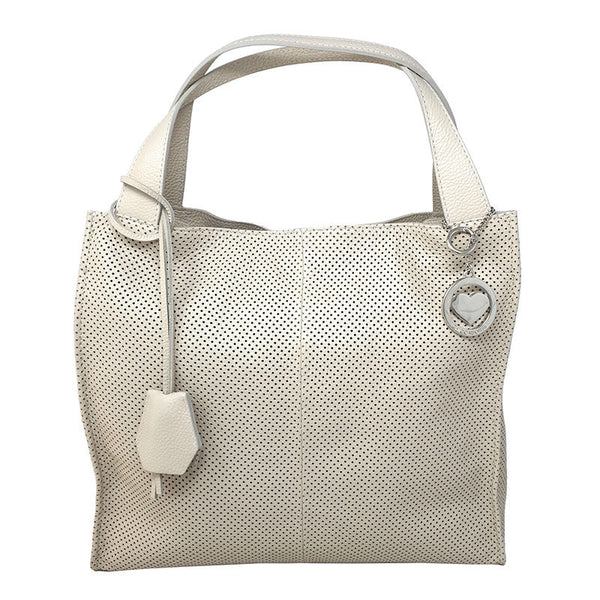 Women's Handbag Shopper Perforated Leather - Volterra K005. 