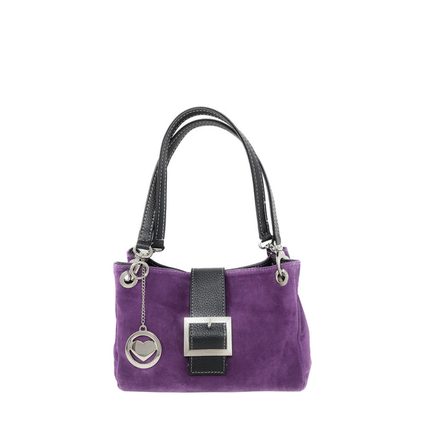 Women's Hand Clutch in 100% Suede Leather - 27x18x12 cm - 10027 