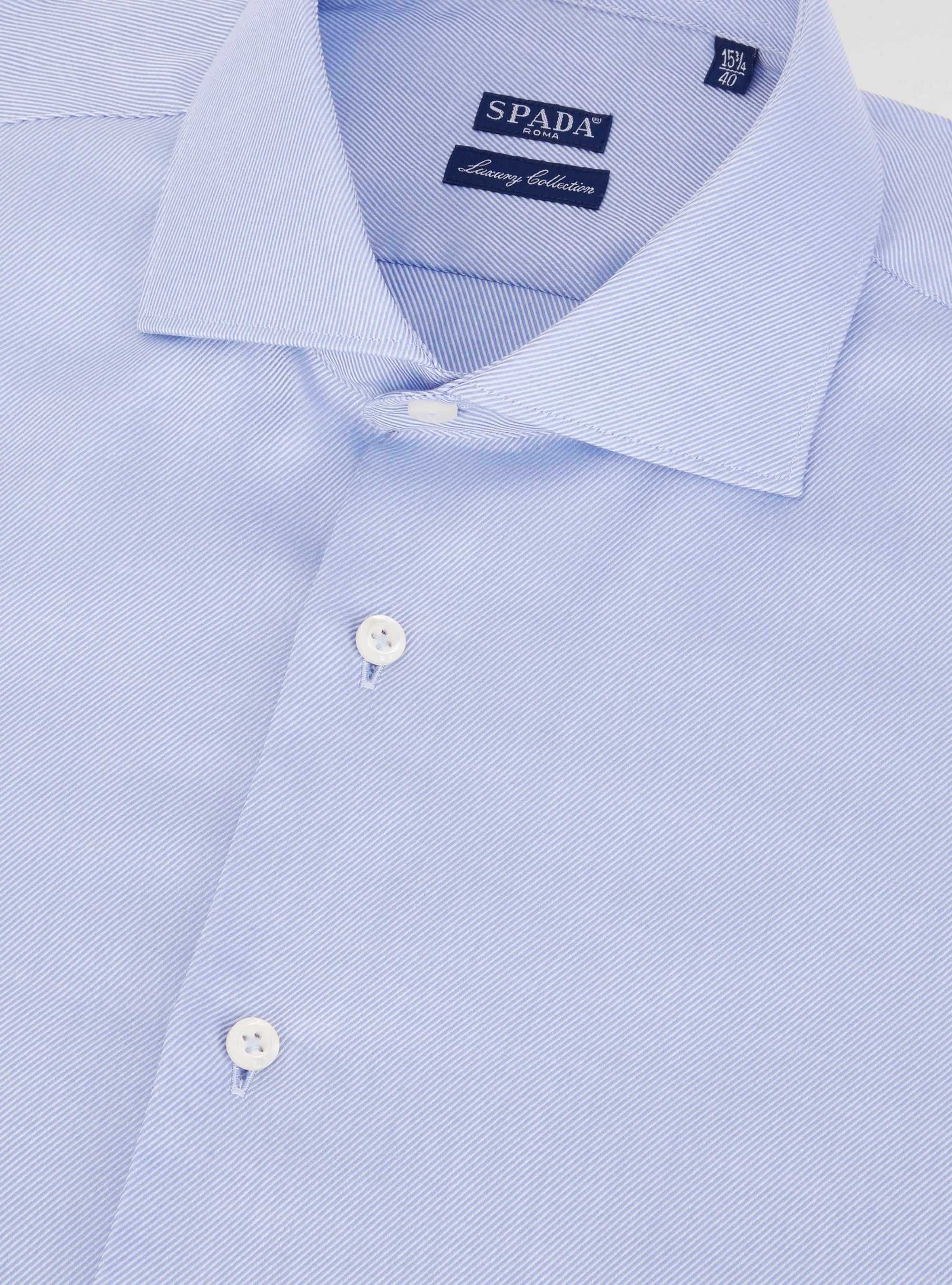 Camicia in cotone trama diagonale