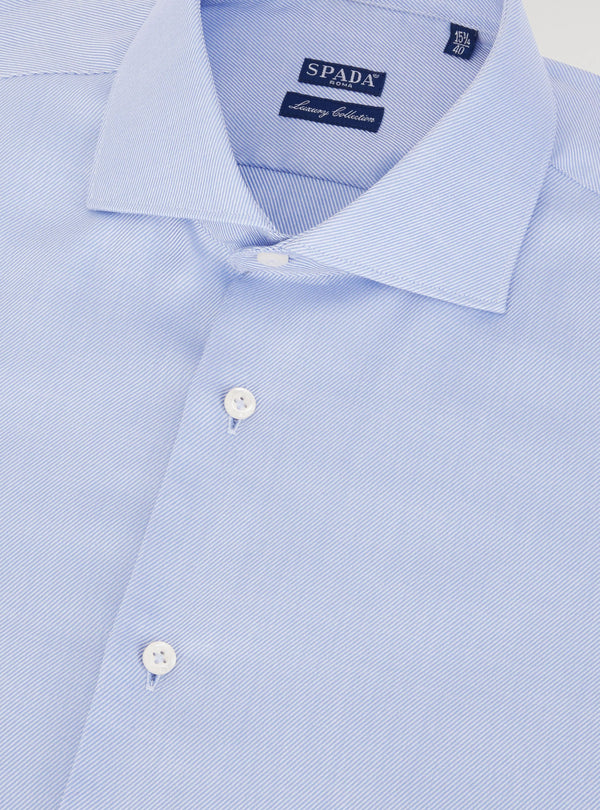 Camicia in cotone trama diagonale