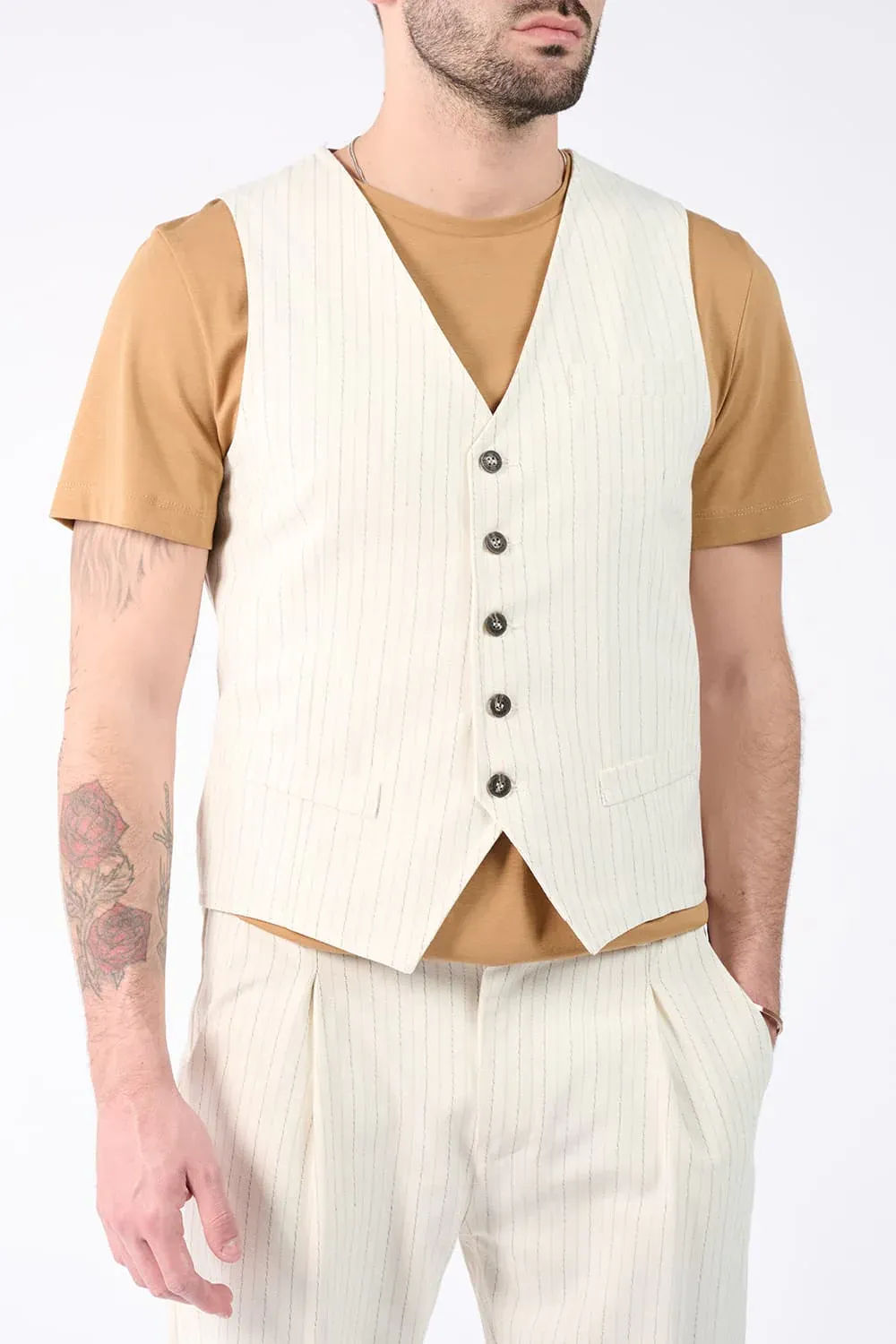 Men's Pinstripe Vest