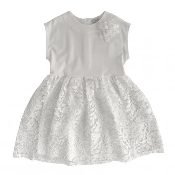 ABITO GONNA PIZZO BIANCO