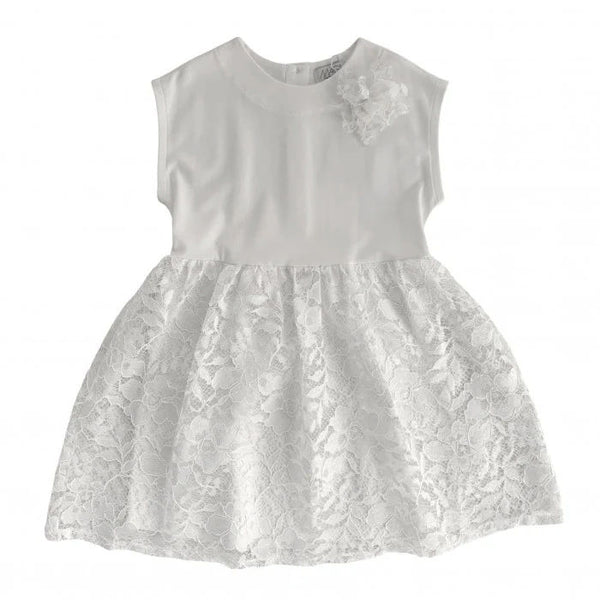 ABITO GONNA PIZZO BIANCO