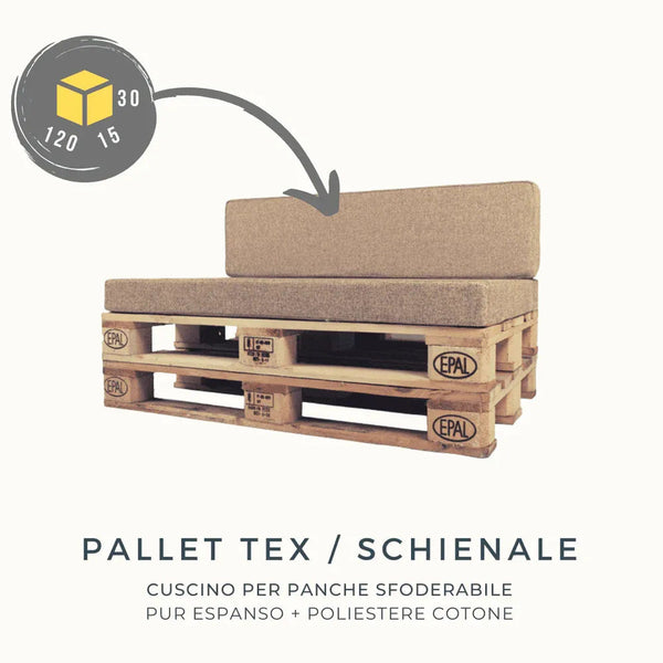 TEX BACK, Schienale per Pallet Rigido in Poliestere 120x30 H15