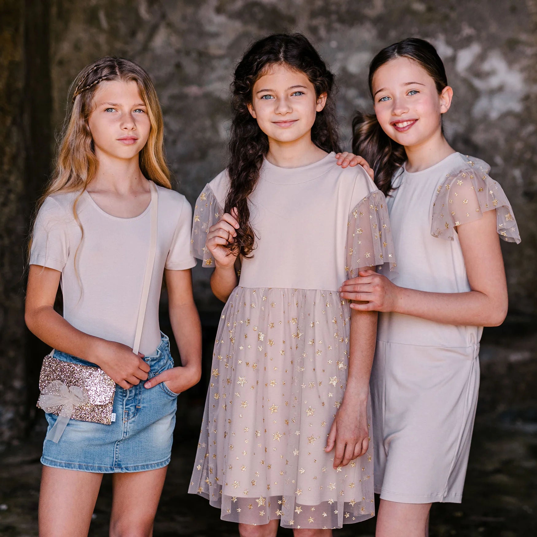 TUTA MANICA TULLE STELLINE GLITTER