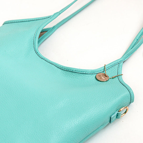 TAMARA - Shopping in pelle verde menta
