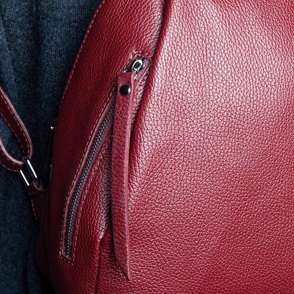 ZIP - ruby ​​dollar leather backpack