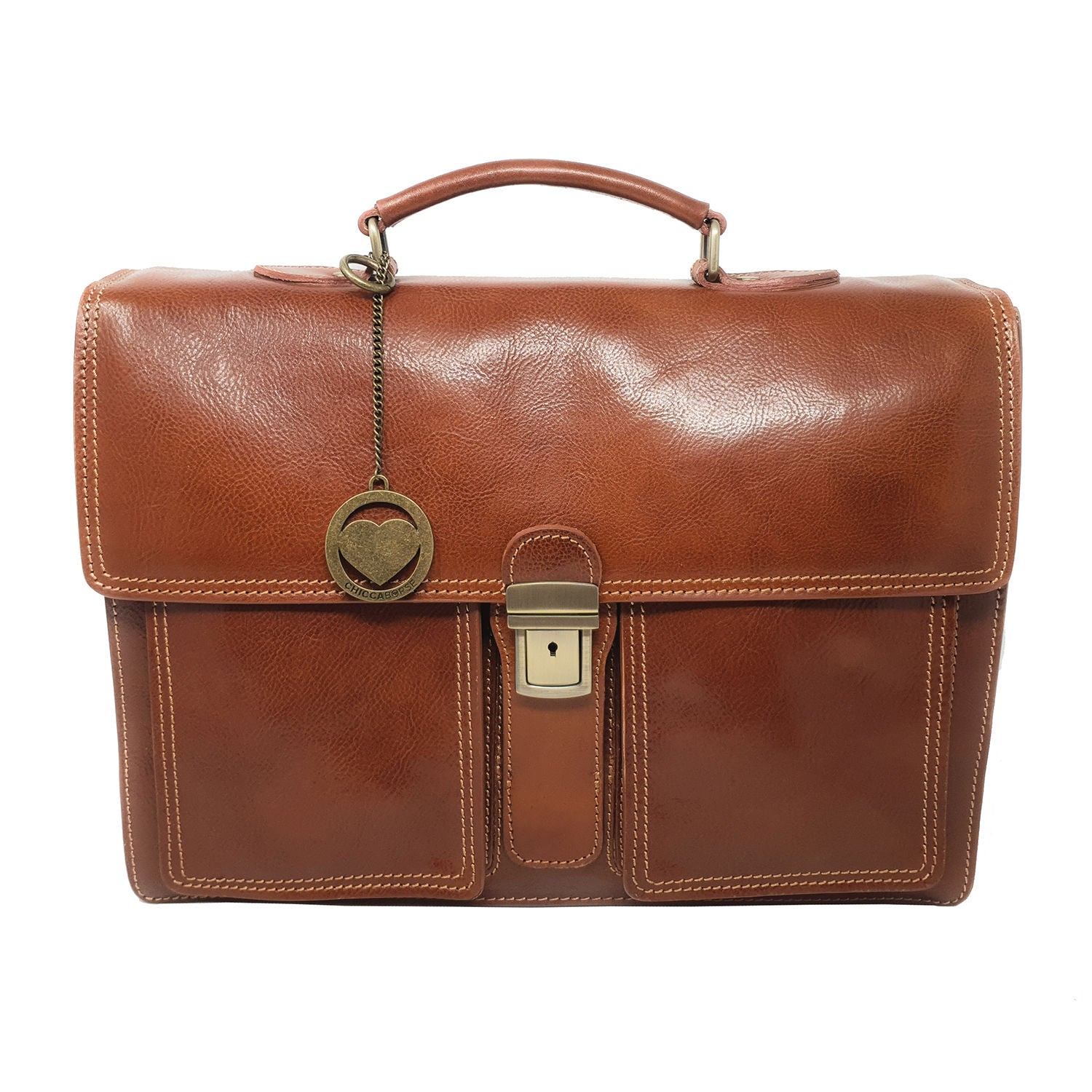 Large Briefcase Work Bag Men's Document Holder Leather Briefcase - 43x30x11 Cm - G1010 
