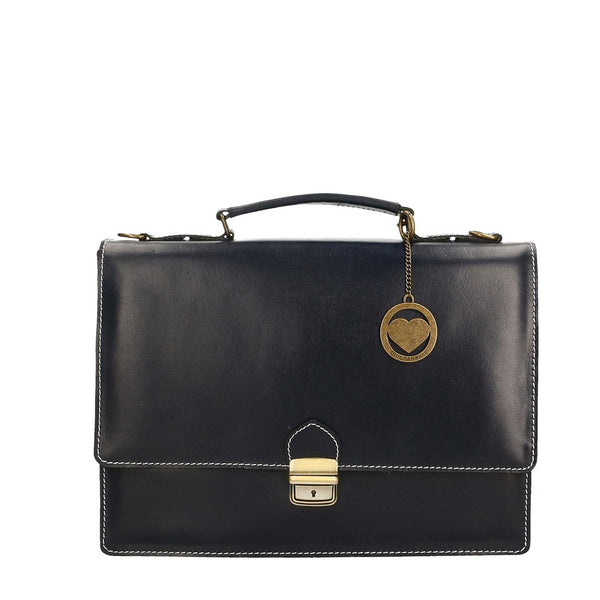 Men's Leather Briefcase, Briefcase, Document Holder - 38x28x12 cm - 7003 