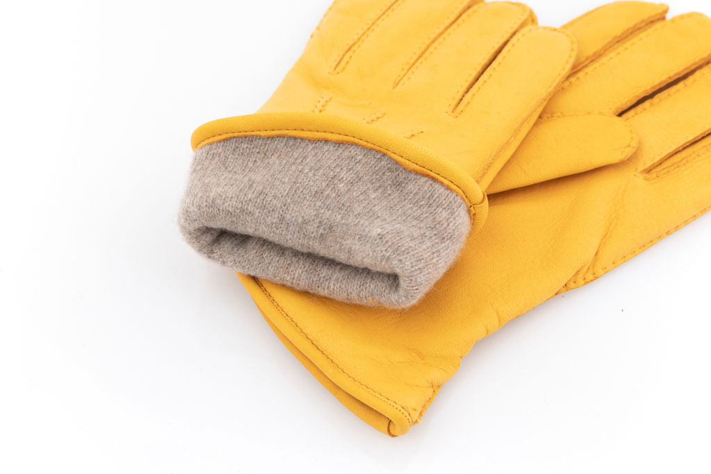 Yellow Deerskin Gloves