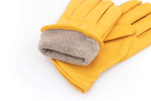 Yellow Deerskin Gloves