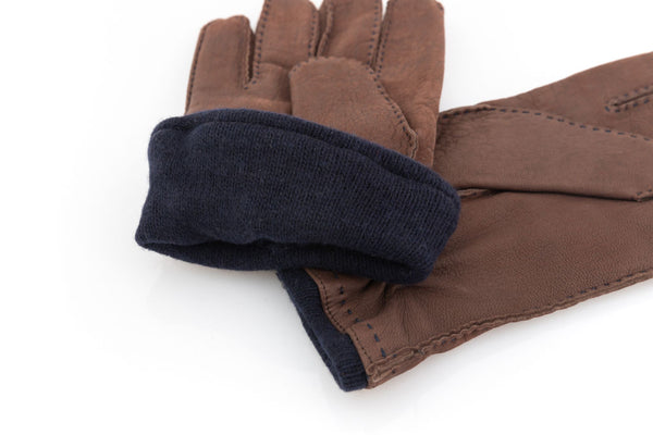 Brown suede gloves