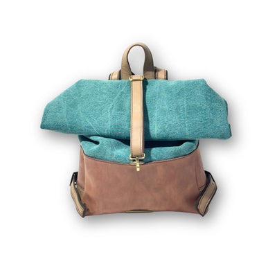 MastroDomenico Leather and Fabric Backpack - Picasso