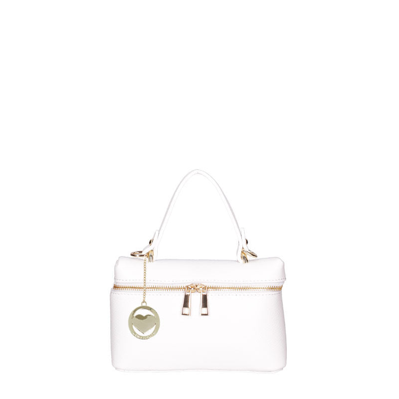 Women's Small Leather Clutch Bag with Double Zip Closure - 07160. 