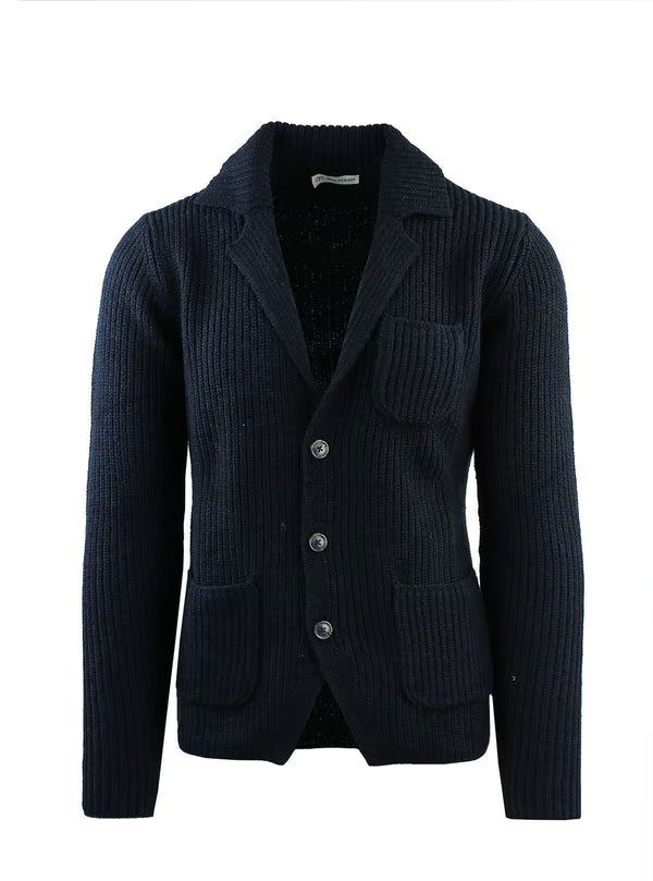 JACKET WITH COB STITCH LAPEL
