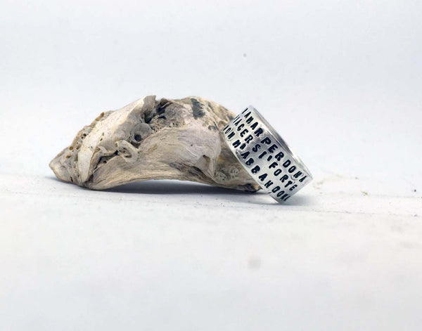 UNISEX RING IN SOLID 925 SILVER - PERSONALIZED ENGRAVING