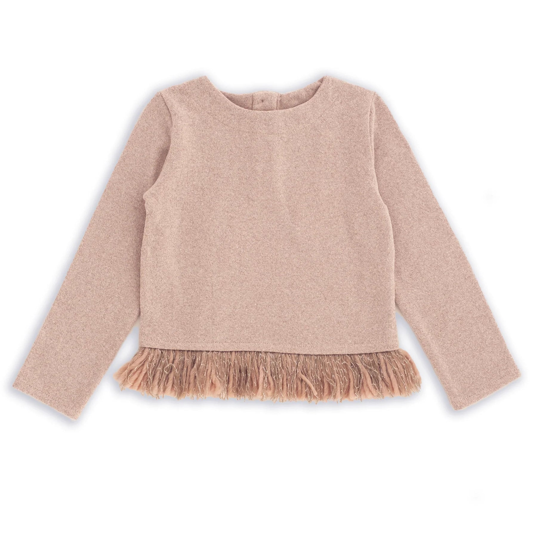 MAGLIA IN CALDO COTONE DETTAGLIO FRANGIA