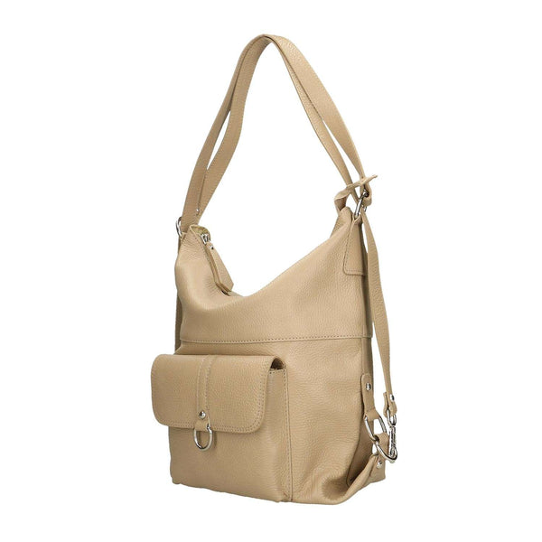 Unisex Leather Backpack Bag - 3301. 