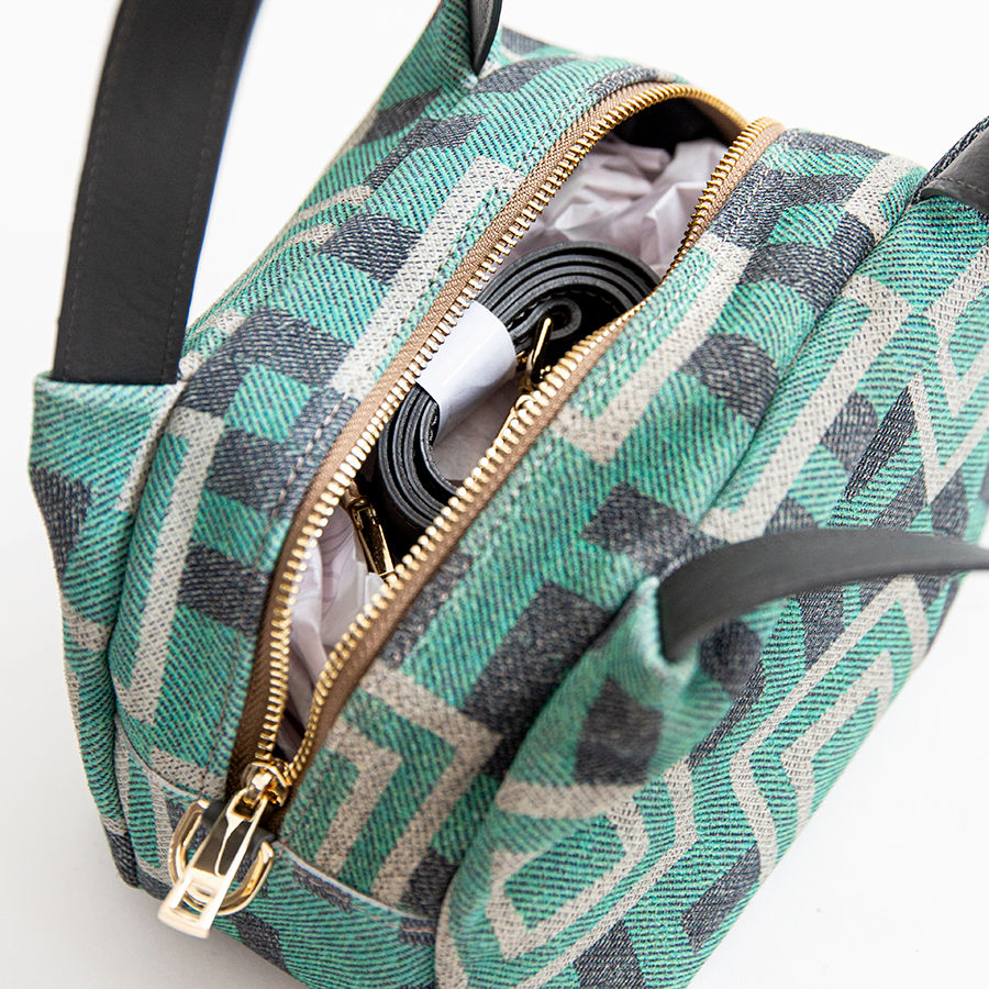 FANTASY - Tiffany Print Suede Satchel