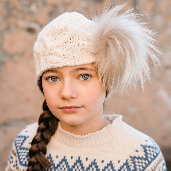 KNITTED HEADBAND WITH MAXI POMPOM