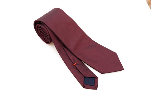 Pure silk burgundy tie