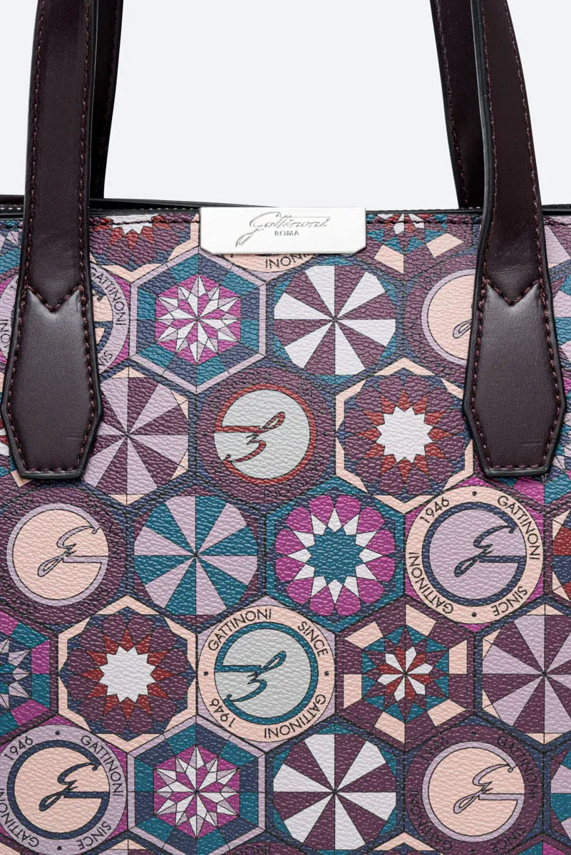 Teodosia Double Handle Raven Handbag