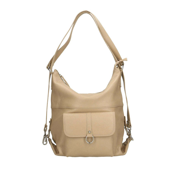Unisex Leather Backpack Bag - 3301. 