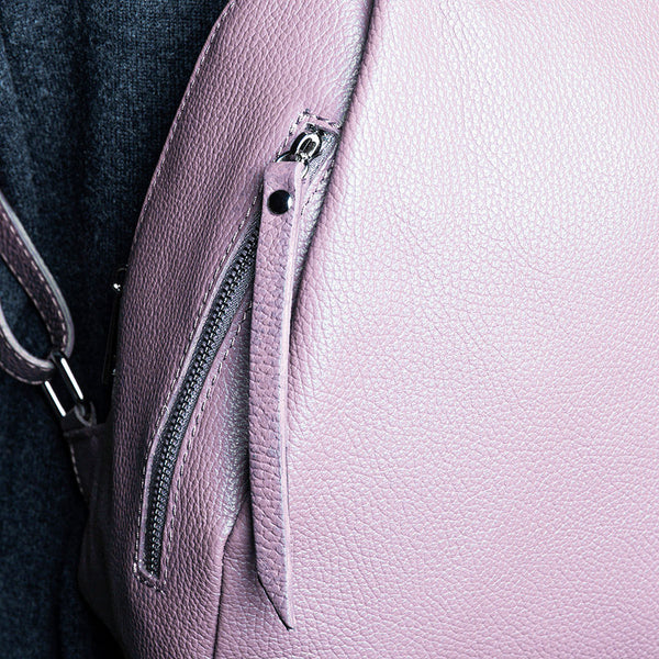 ZIP AM - Dollar Leather Backpack Purple