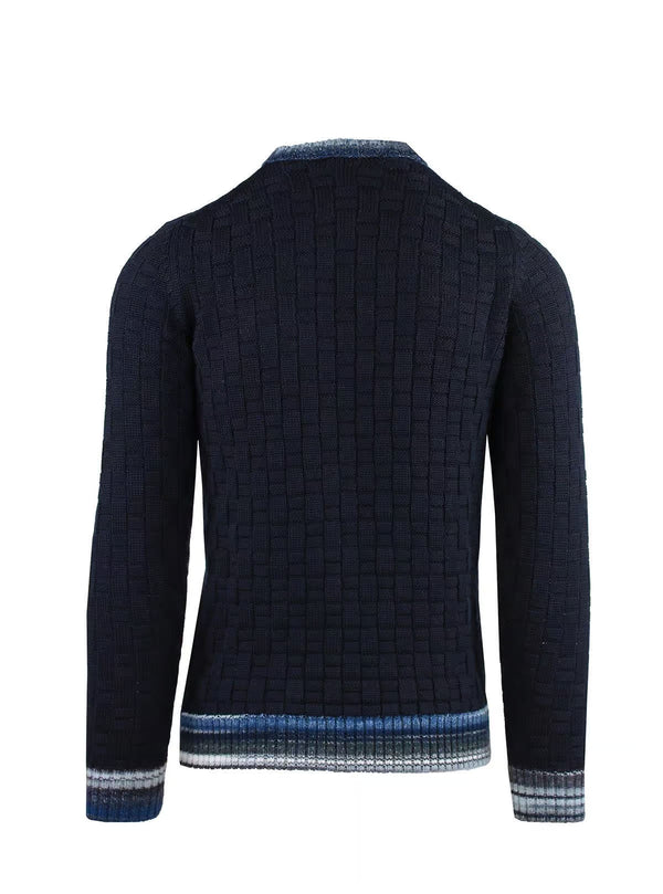 CREW NECK WITH CHECKED AND PRINTED RUFFLES