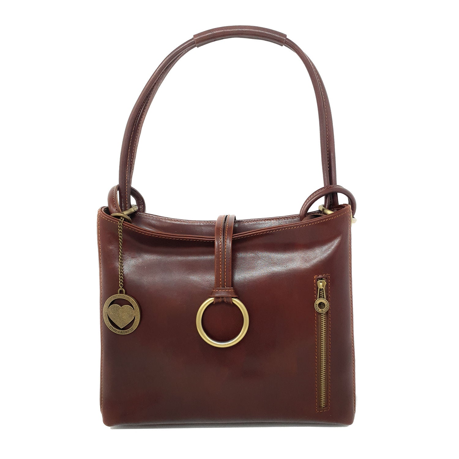 Women's Shoulder Bag in Soft Genuine Leather Made in Italy - 33x26x11 Cm - G095 