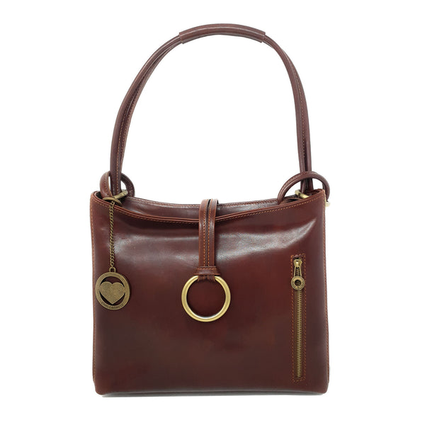 Women's Shoulder Bag in Soft Genuine Leather Made in Italy - 33x26x11 Cm - G095 