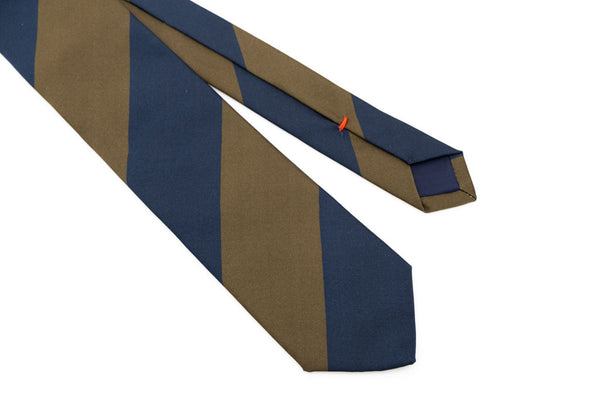 Blue and green striped tie