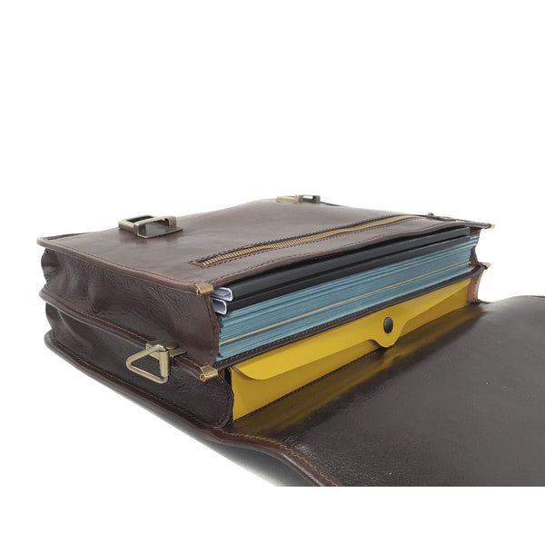 Borsa da lavoro Ventiquattrore Portadocumenti da Uomo Tracolla in pelle - 40x28x10 Cm - G225
