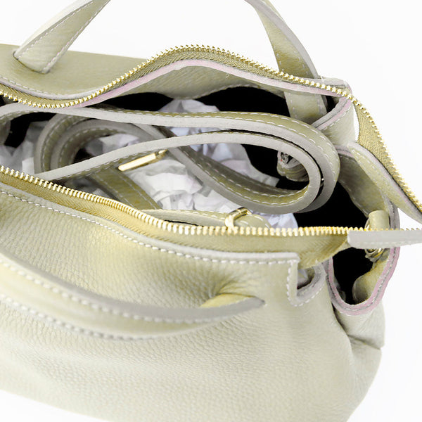 EMMA - Bauletto in pelle lime chiaro