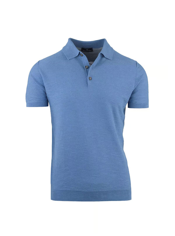 COTTON LINEN KNITTED POLO