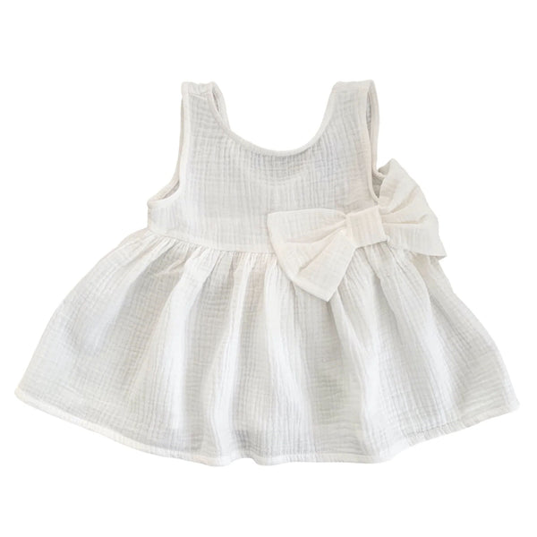 TOP IN GARZA CON FIOCCO FRONTALE