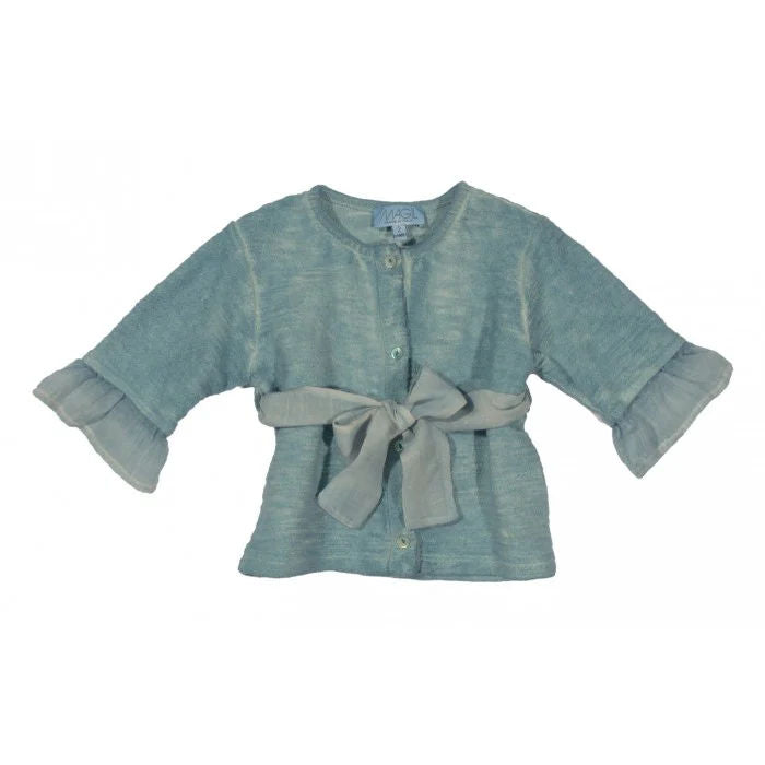 CARDIGAN WITH RUFFLE SLEEVES