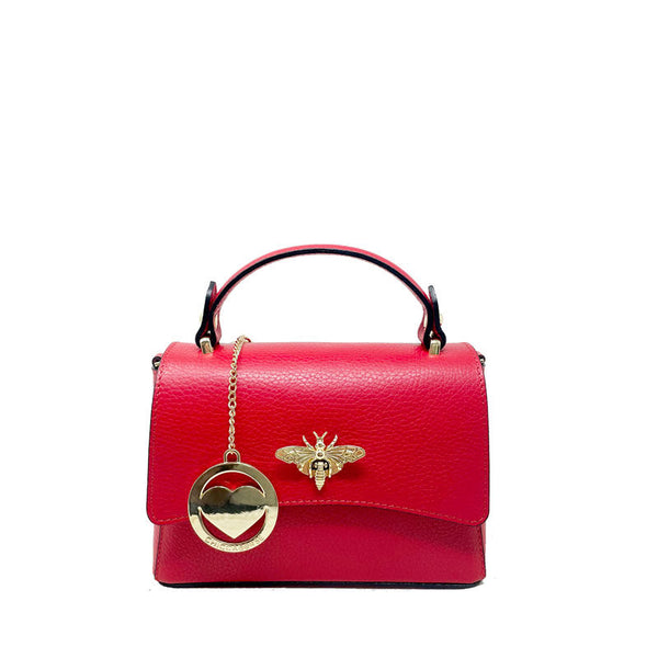 Small Women's Leather Clutch Bag with Bee Closure - Taormina k061 