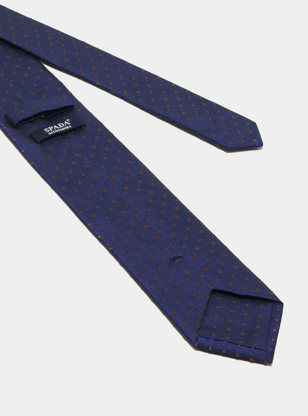 Patterned silk tie