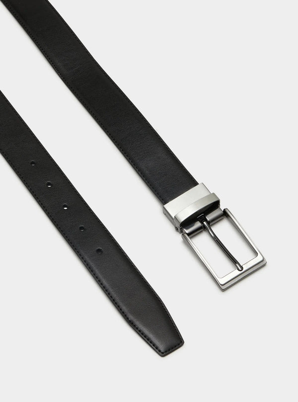 Double-sided leather belt