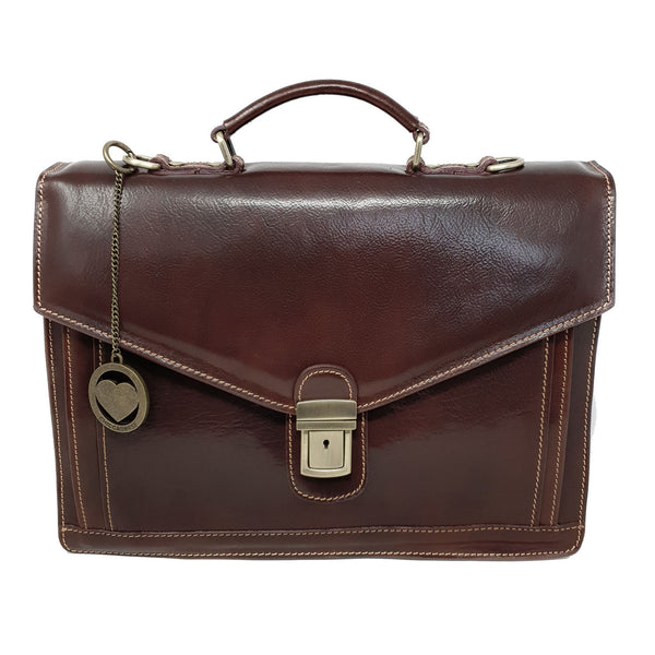Borsa da lavoro Ventiquattrore Portadocumenti da Uomo Cartella in pelle - 39x28x9 Cm - G902