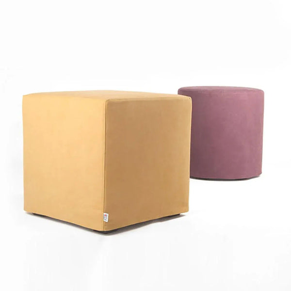 CUBE 55 | Cotton Footstool Pouf with Feet
