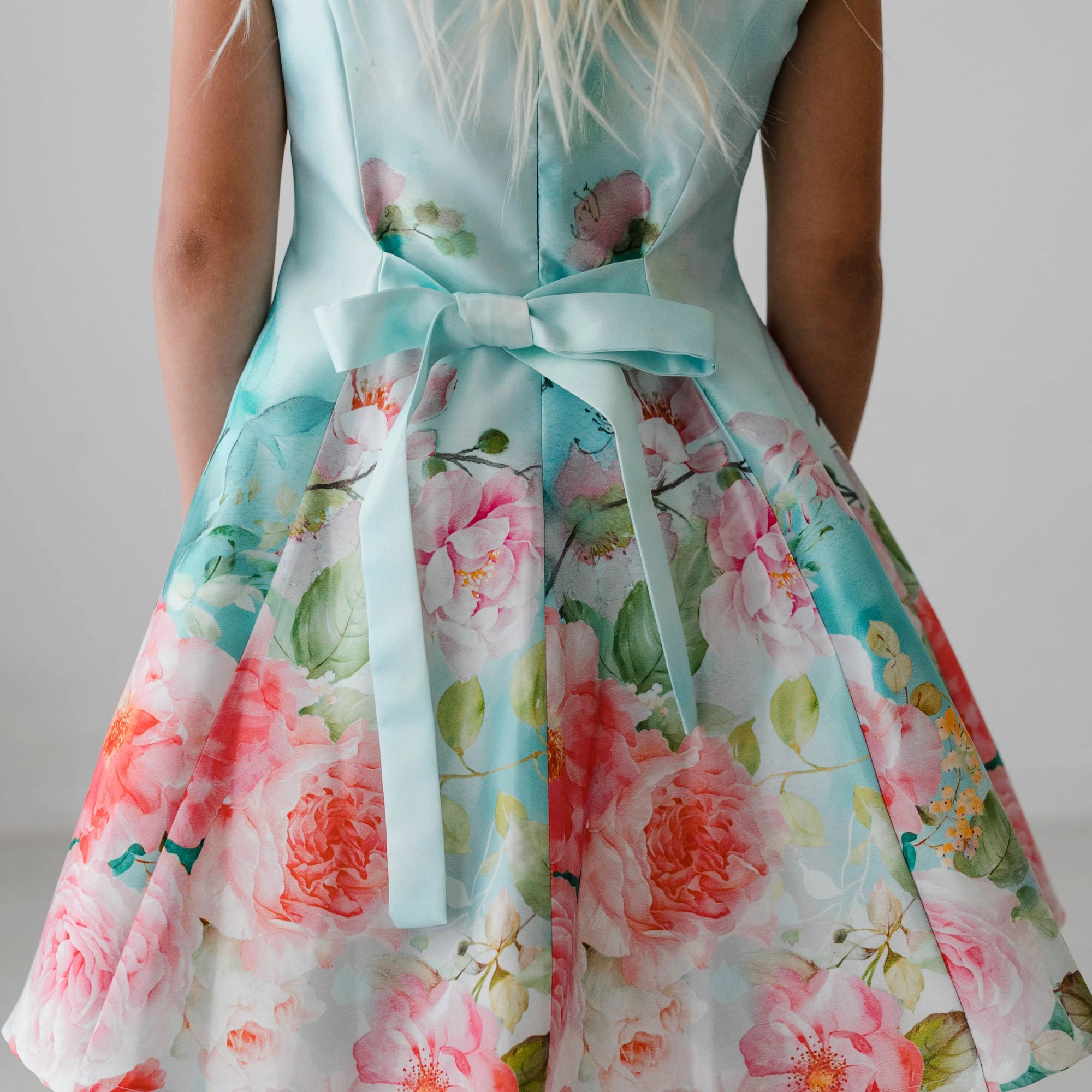AQUA MARINE SATIN DRESS