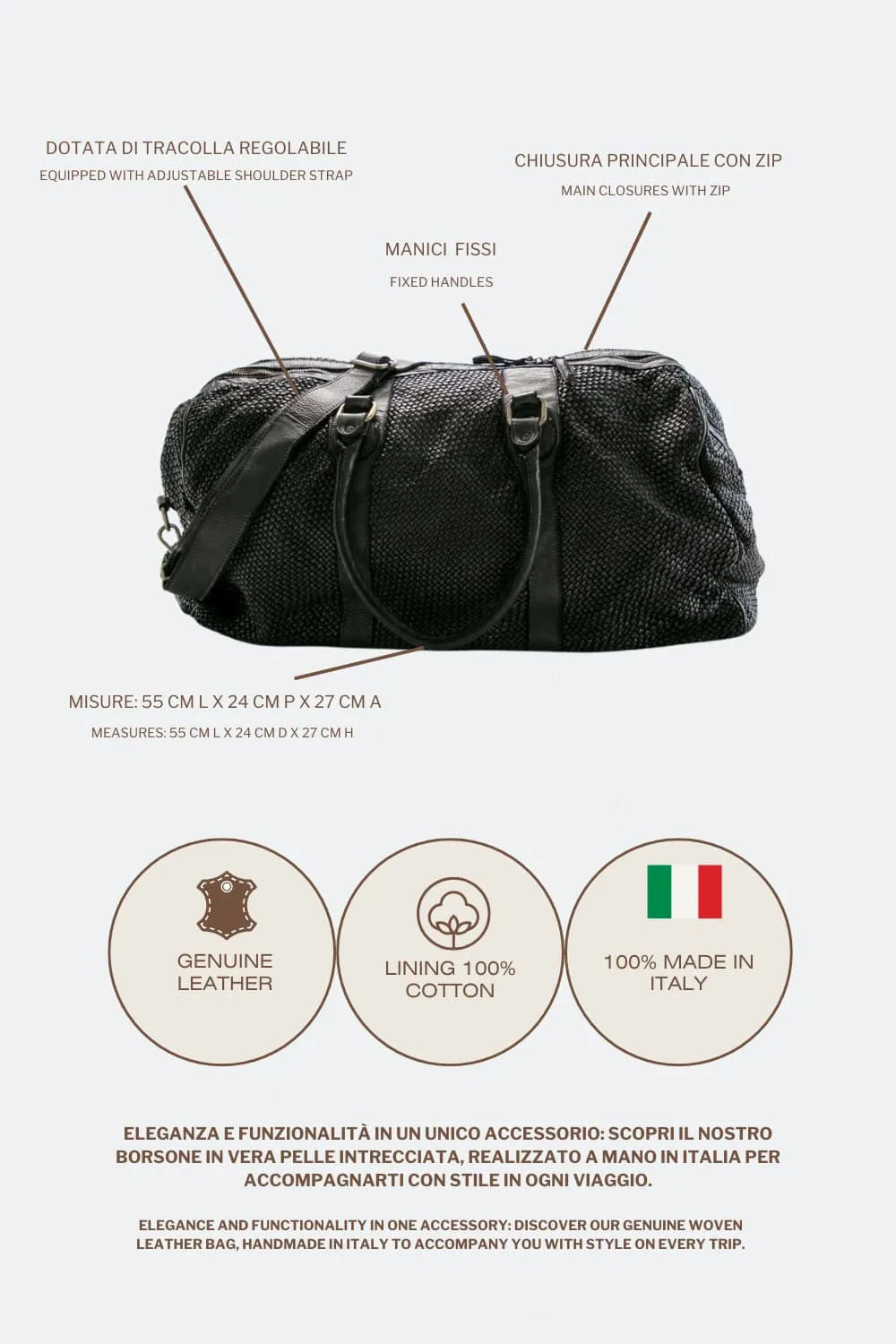 Woven Duffel Bag