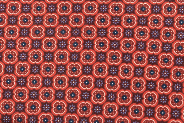 Orange tie with micro pattern in pure silk