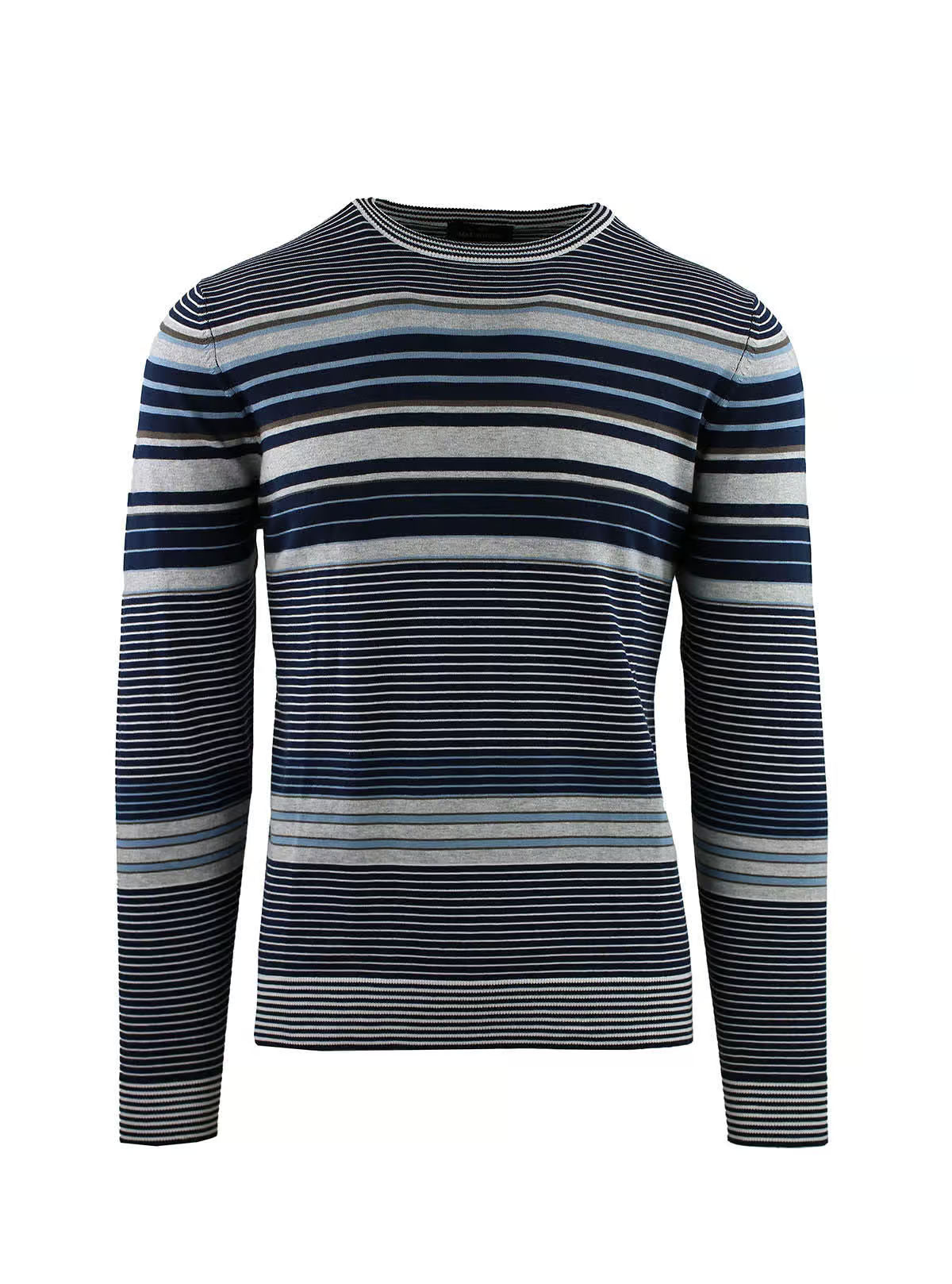 CREW NECK WITH PLACED STRIPES